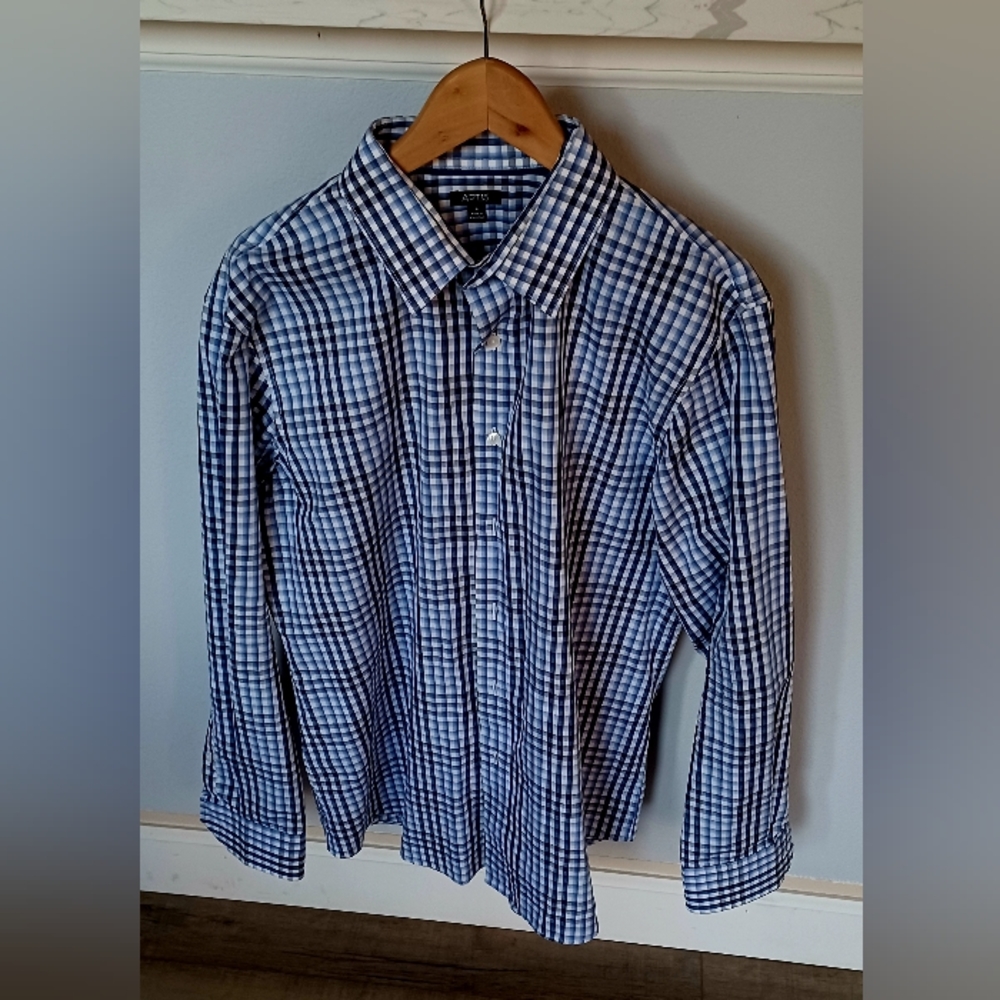 Apt 9 Button Up Shirt Mens Large Plaid Long Sleeve